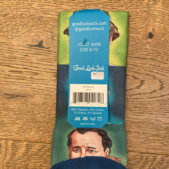Good Luck Sock Men's Bill Murray Socks, Size 8-13 - NWT - Picture 6 of 8